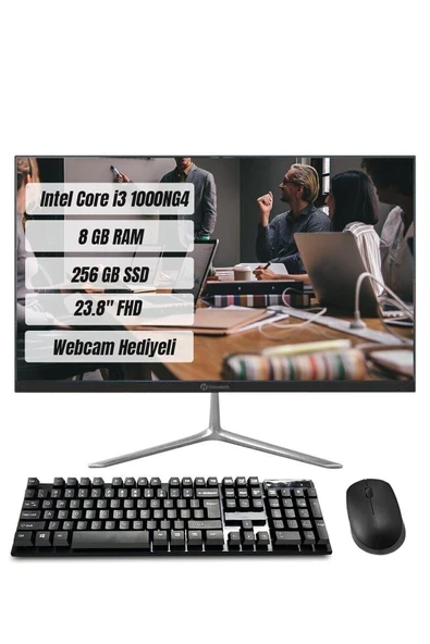 Hometech Aıo 3250 Intel Core I3 1000NG4 8 GB 256 GB Freedos 23.8" Fhd All In One Bilgisayar ürün görseli 1
