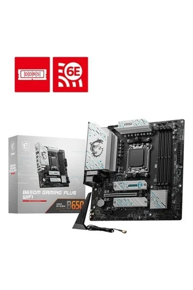 MSI B650M GAMING PLUS WIFI AM5 DDR5 7200MHZ(OC) HDMI DP M.2 USB3.2 2.5G LAN WI-FI 6E mATX ürün görseli 1