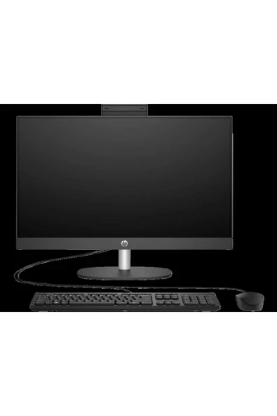 HP Proone 245 G10 9H6M9ET R5-7520U 8gb 512GB SSD 23.8'' Fdos Siyah ürün görseli 1