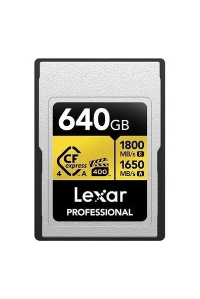 Lexar 640GB Professıonal Gold LCAGOLD640G- Rneng Cfexpress 4.0 Type-A Kart ürün görseli 1