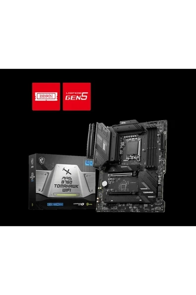 MAG B760 TOMAHAWK WIFI DDR5 1700 DDR5 7000(OC)MHz ATX Gaming Anakart ürün görseli 1