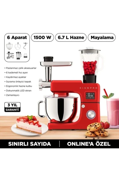 Modore Ksm4000 Mutfak Şefi-kırmızı ürün görseli 1