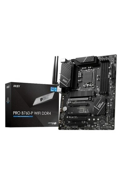 Pro B760-P Wıfı Ddr4 Soket 1700 Ddr4 5333(OC) Pcı-E,m.2 Usb3.2 Hdmı,dp, 1x 2.5g Lan Wı-Fı 6e Atx Anakart ürün görseli 1