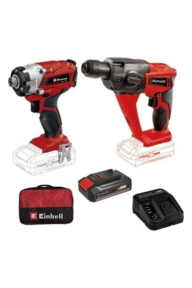 Te-Cı 18/1 Li Darbeli Vidalama + Te-Hd 18 Li Pnömatik Matkap + 2,5 Ah Starterkit +Bez Çanta ürün görseli 1