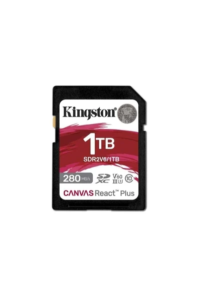 Sdr2v6-1tb Canvas React Plus Sdxc Uhs-ıı 280r-150w U3 V60 For Full Hd-4k Sd Hafıza Kartı ürün görseli 1