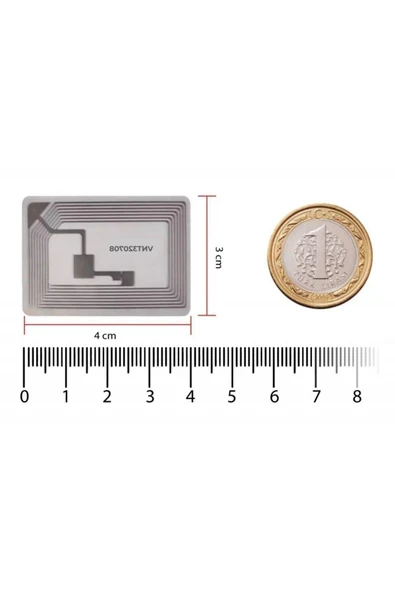 Mifare Etiket 13.56Mhz 4 Bit, Yapışkanlı 45x25mm ürün görseli 1