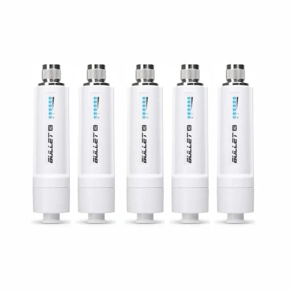 Bullet ac B-DB-AC-US Çift Bantlı 2,4/5 GHz Entegre Radyo Dış Mekan Kablosuz Erişim Noktası (5 Paket) ürün görseli 1