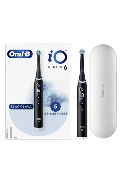 Oral-B Io Series 6 Black Lava Bluetooth Şarjlı Diş Fırçası ürün görseli 1