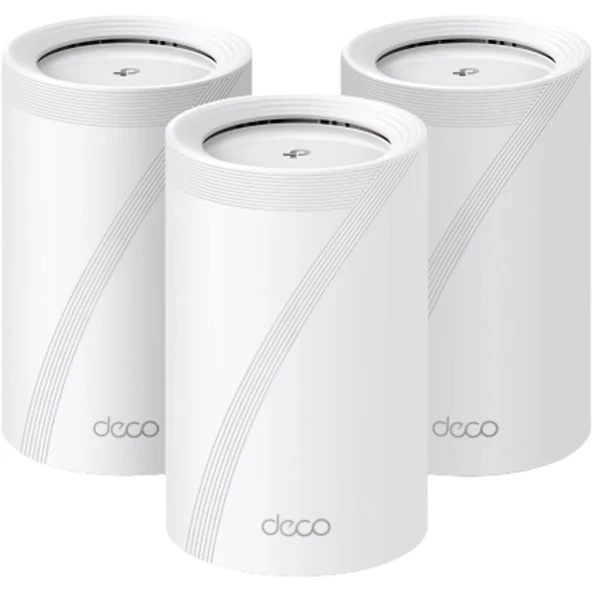 TP-Link Deco BE65 (3-Pack) | Wi-Fi 7 Mesh Sistemi | BE9300 Mbps | Fiber Uyumlu | Üç Bant | AI-Roaming | 2.5 Gbps Port | 6 GHz | 200 Cihaz | WPA3 | VPN | Mobil Uygulama ile Kolay Kurulum ürün görseli 1