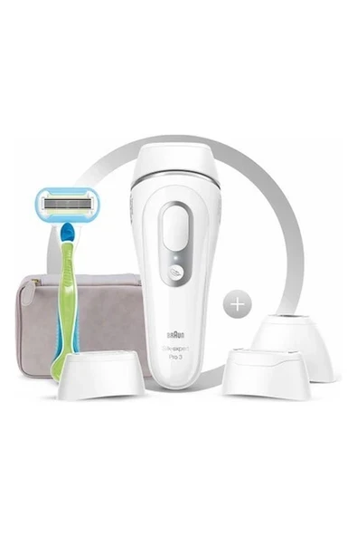 Braun Silk Expert Pro 3 PL3233 300.000 Atımlı, 3 Başlıklı Yeni Nesil Ipl + Seyahat Çantası ürün görseli 1