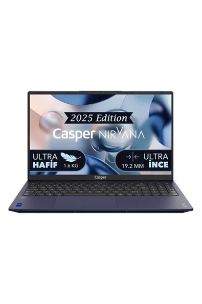 Casper Nirvana X600.7430-BF00X-G-F-D200 Amd Ryzen 5-7430U 16GB Ram 1tb Nvme SSD 15,6 "  Freedos Taşınabilir Bilgisayar  + Kablosuz Klavye-Mouse Set ürün görseli 1