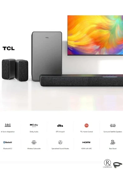 5.1 Kanal 430w Soundbar - Dolby Audio, Dts Virtual:x, Kablosuz Subwoofer Ve Bluetooth 5.2 ürün görseli 1