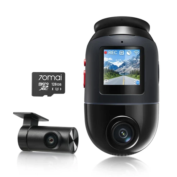 70mai x800 Çift Ön ve Arka 4K Araç Kamerası, Sony IMX678, STARVIS 2 Gece Görüşü, 4G LTE, AI Hareket Algılama, ADAS, 5 GHz Wi-Fi 6, Park Monitörü, Ses Kontrolü (4K Omni X800) ürün görseli 1