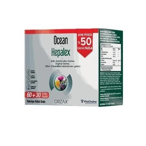 Ocean Hepalex 60+30 Yumuşak Kapsül ürün görseli 1