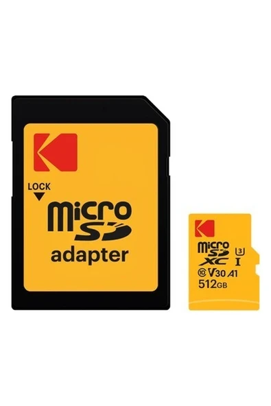 Kodak Mikro Sd 512GB Uhs-I U3 Ultra Performans Hafıza Kartı ürün görseli 1