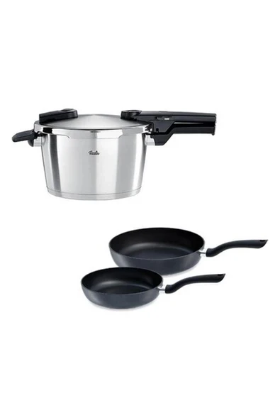 Fissler Vitaquick Premium 4,5 Litre Düdüklü Tencere + Tava Set ürün görseli 1