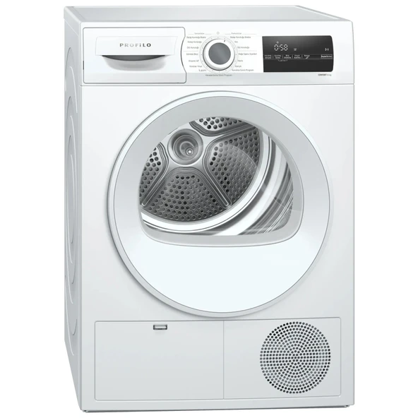 Profilo KM8612HTR E Enerji Sınıfı 8 kg Isı Pompalı Çamaşır Kurutma Makinesi ürün görseli 1
