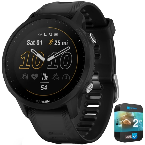 Garmin 010-02638-10 Forerunner 955 GPS Smartwatch Black | Resmi ABD Ortak Modeli | Sche with 2 YR CPS Geliştirilmiş Koruma Paketi ürün görseli 1