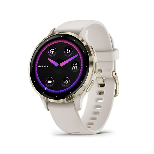 Garmin Venu 3S 41 mm – fitness akıllı saati, 1,2" AMOLED dokunmatik ekran, 10 güne kadar pil ömrü, 30'dan fazla spor uygulaması, Bluetooth telefon ve sesli yardım, müzik, GarminPay ürün görseli 1