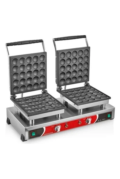 Kutlu Ticaret Çiftli Yuvarlak Kapaklı Bubble Waffle Makinesi ürün görseli 1