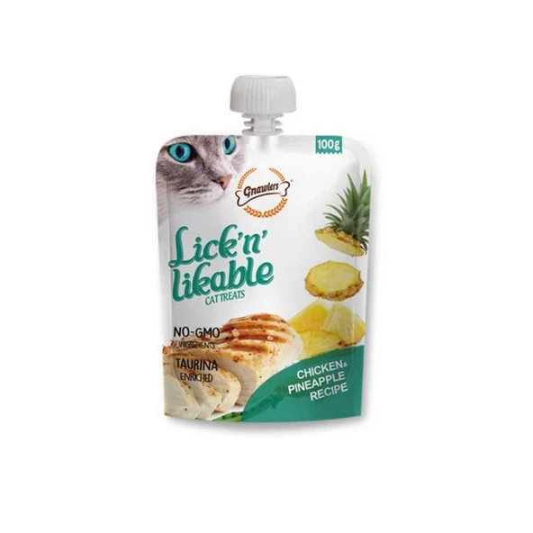 Gnawlers Tavuk ve Ananaslı Krema Kedi Ödül Maması 100gr ürün görseli 1