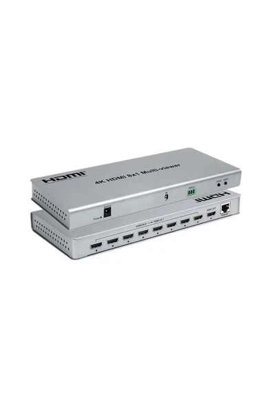 8x1 HDMI 2.0v Switch Quad Multiviewer 4K 60Hz ürün görseli 1