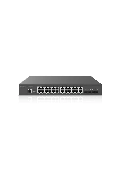 Ecs1528p Poe+ Switch 24 X 10/100/1000 Port, 4 X Sfp+ 10gig Port, L2+ 24-port Poe+, 240w ürün görseli 1