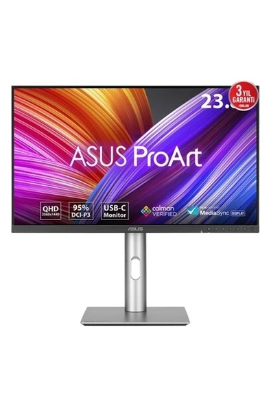 Asus Proart PA24ACRV 23.8 4K IPS HDR400 2560 x 1440 5ms 75Hz 350CD Dp HDMI Usb-C Hoparlör Vesa 3yıl 95% Dcı-P3, Calman Verified, Pd 96W Pıvot Monitör ürün görseli 1