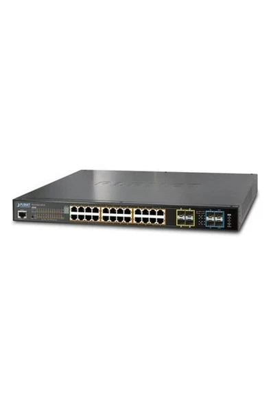 Planet PL-SGS-5220-24P2X 24 Port Gigabit Poe+ 4 Port Sfp+ 4 Port Sfp L2+ Yönetilebilir Poe Switch ürün görseli 1