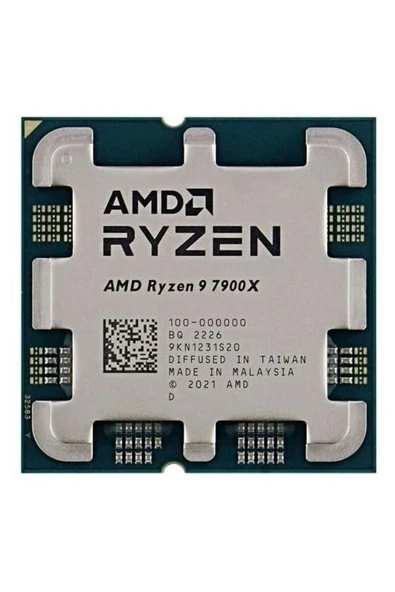 RYZEN 9 7900X 78MB 12çekirdekli O/B UHD AM5 170w Kutusuz+Fansız ürün görseli 1