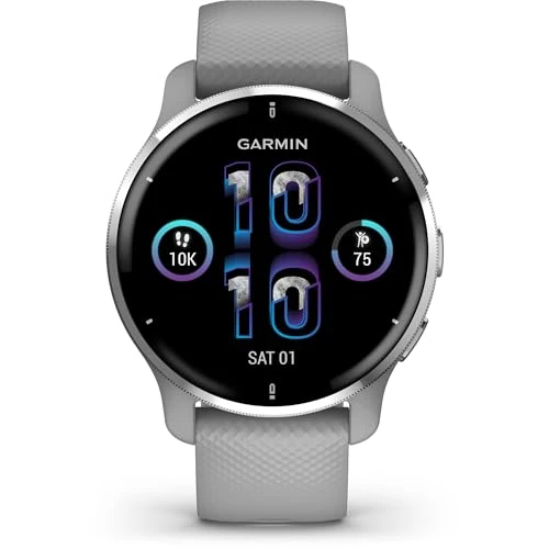 Garmin Venu 2 Plus, Call ve Text ile GPS Smartwatch, Gelişmiş Sağlık İzleme ve Fitness Özellikleri, Gümüş ürün görseli 1