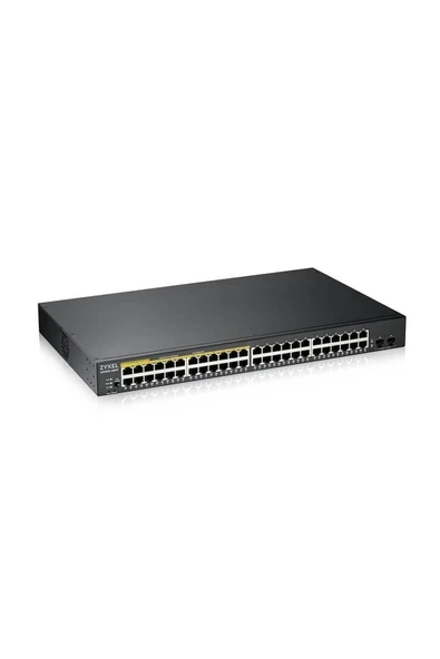 GS1900-48HP V2, 48 Port, Gigabit, 24 Port PoE 170W, 2 Port GigaBit SFP, Yönetilebilir, Rackmou ürün görseli 1
