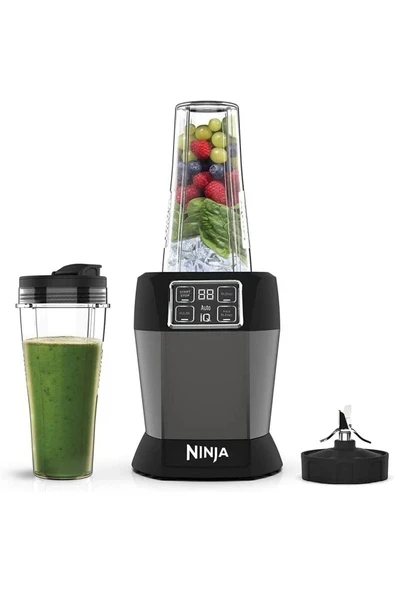 Shark Ninja Auto-Iq [BN495EU] Mikser, 1000 W, 2 x 700 ml Bardak, Siyah/gümüş Blender, Tritan, 700 Mililitre ürün görseli 1