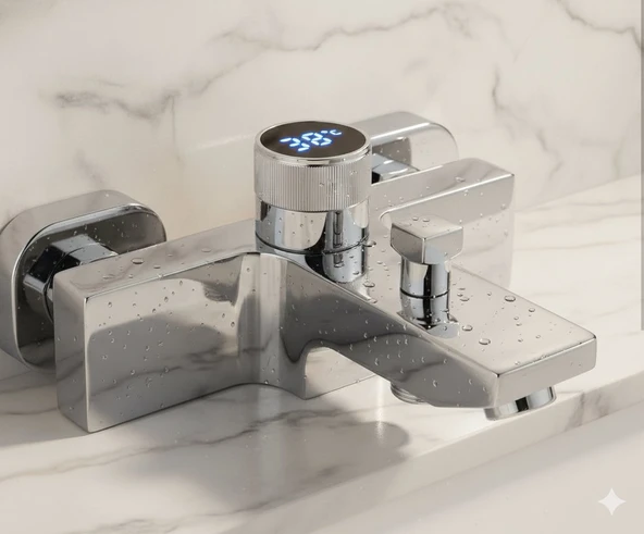 Termostatik Dijital Banyo Bataryası ürün görseli 1