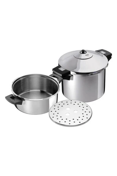 Kuhn Rikon 3013 Duromatic 6 + 4 Litre Inox 24 cm Düdüklü Tencere Seti ürün görseli 1