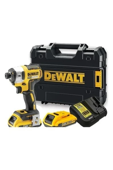 Dewalt DCF887D2-QW 18V/2.0Ah Li-ion Çift Akülü Kömürsüz Profesyonel Darbeli Tornavida ürün görseli 1
