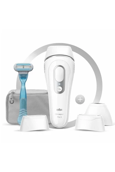 Braun Silk Expert Pro 3 PL3221 300.000 Atımlı, 3 Başlıklı Yeni Nesil Ipl + Seyahat Çantası ürün görseli 1