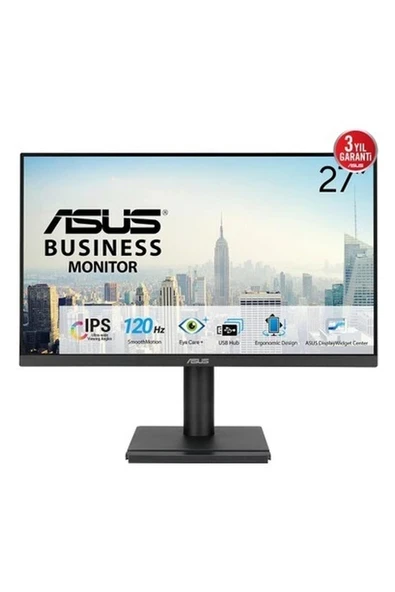 Asus VA279QGS 27 IPS 1920X1080 1ms 120Hz 350CD Dp HDMI VGA USB Hoparlör Vesa 3yıl Flıcker-Free,çerçevesiz,düşük Mavi Işık,pivot Monitör ürün görseli 1
