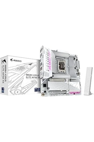 Gigabyte B860M A Elite Wifi6E Ice Intel Lga1851 Matx Gaming Anakart ürün görseli 1