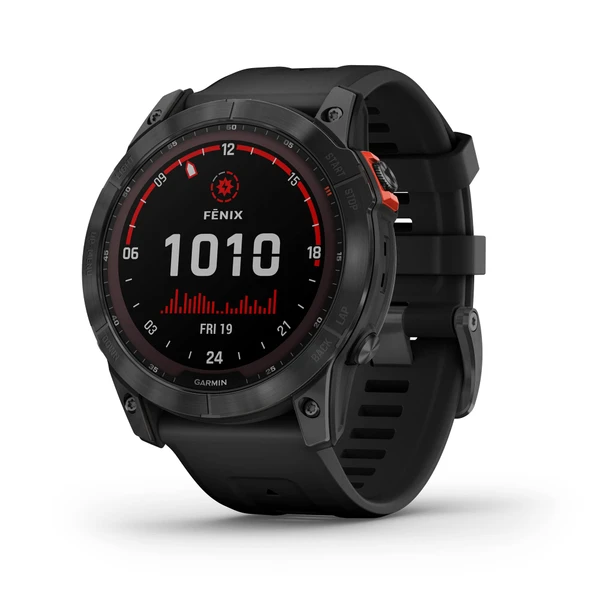 Garmin Wayix 7X Solar, Büyük boyutlu macera akıllıwatch, Solar Şarjleri ile, GPS, Slate Gray/Black Band ile dokunmatik ekran saati ürün görseli 1