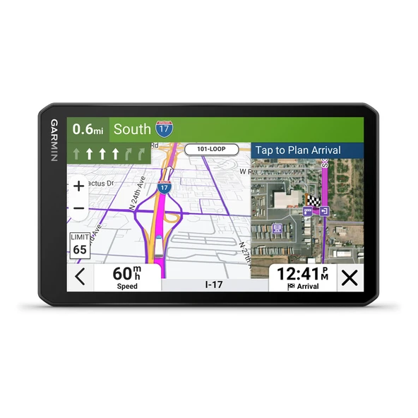 Garmin dezl OTR720, Büyük 7' GPS Navigator, Özel Kamyon Routing, Uydu Imagery, Wind Speed, Community-Shared Yükleniyor Docks & Otopark ürün görseli 1
