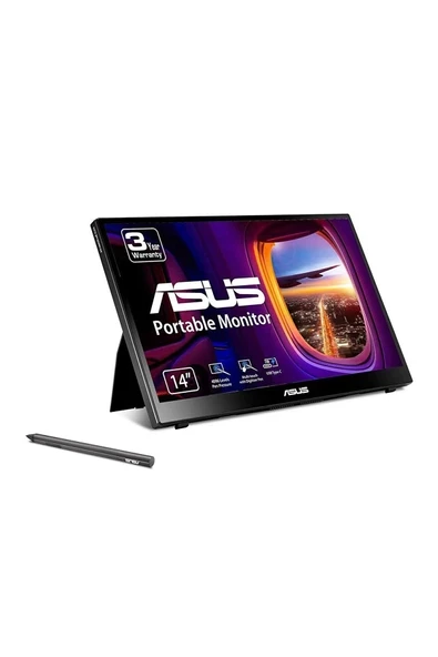 Asus ZENSCREEN  INK MB14AHD 14" 5MS (Micro-HDMI USB-C) 10 PARMAK DOKUNMATIK,KALEM, EYECARE IPS 1920x1080 TASINABILIR USB MONITOR (MB14AHD) ürün görseli 1