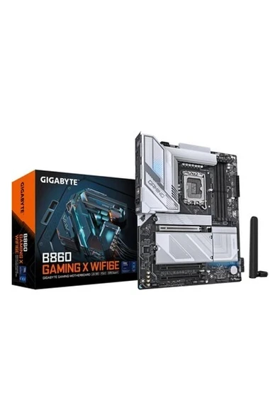 GIGABYTE B860 GAMING X WIFI6E 7200 MHz DDR5 ATX LGA1851 Anakart ürün görseli 1