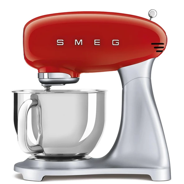 Smeg, SMF02RDEU mutfak robotu, 10 hız seviyesi, planet mikser, emniyet kapatmalı, 2 çırpma teli, paslanmaz çelik bilyeli sap, 800 W, kırmızı ürün görseli 1