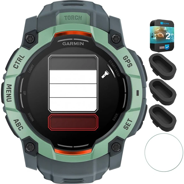Garmin 010-03020-01 Instinct 3-50 mm Açık GPS Smartwatch AMOLED Neo Tropic with Twilight Band Sche with Silikon Dust Cover 3 Pack, Ekran Koruyucu ve 2 YR CPS Geliştirilmiş Koruma Paketi ürün görseli 1