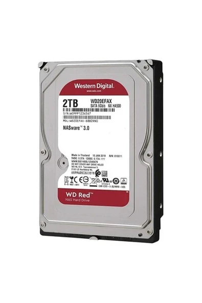Wd 2TB Red 3.5" 64MB 5400RPM WD20EFAX Harddisk ürün görseli 1