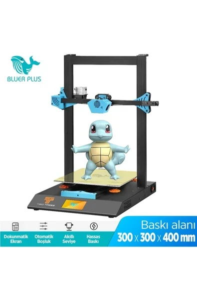 Bluer Plus Blu-5 Dokunmatik Ekranlı 3d Yazıcı Printer (300mmx300mmx400mm) ürün görseli 1
