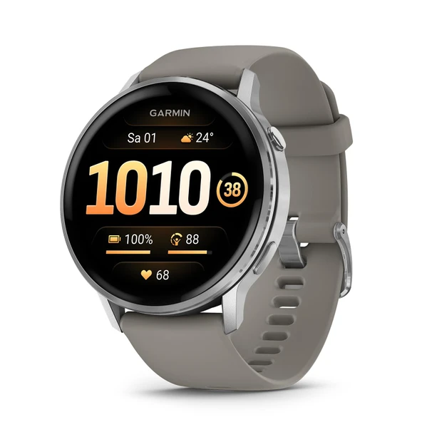 Garmin Venu 4 45 mm - fitness akıllı saati, 1,4" AMOLED dokunmatik ekran, 12 güne kadar pil ömrü, 80'den fazla spor uygulaması, EKG, sağlık durumu, fitness koçu, tekerlekli sandalye ürün görseli 1