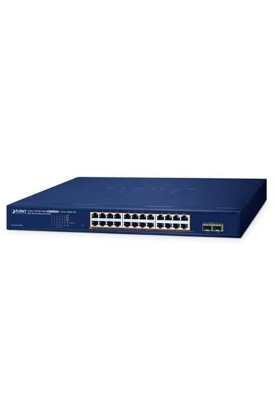 PL-GS-2210-24P2S 24 Port Gigabit PoE+ 2 Port SFP Web Smart Yönetilebilir PoE Switch ürün görseli 1