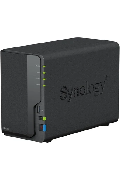Synology DS223 2 yuvalı disk istasyonu NAS (Realtek RTD1619B Quad-Core 2GB Ram 1xRJ-45 1GbE LAN b... ürün görseli 1
